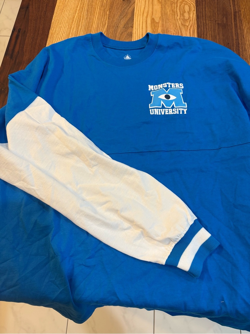 Disney Blue & White Monsters University Long Sleeve Sweatshirt- Spirit Jersey
